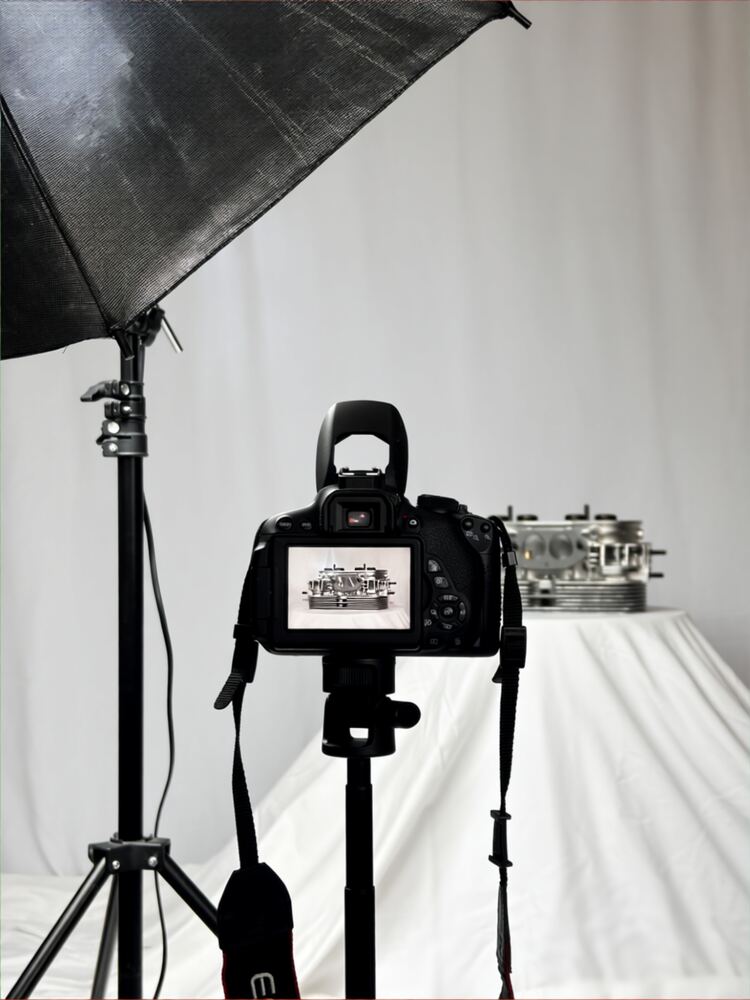 On-site project photo - product photography studio setup